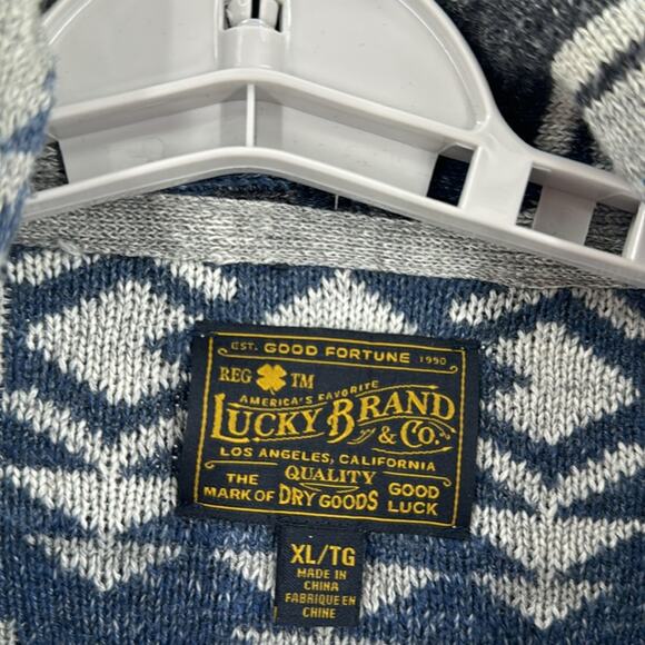 Ombre Shawl Cardigan Sweater grandpa native indigenous western size XL - Picture 5 of 9